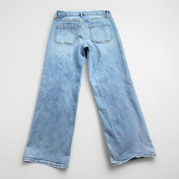Lovervet By Vervet Y2K Wide Leg High Rise Jeans Womens Size 30/ 11 Denim Stretch - Picture 4 of 11